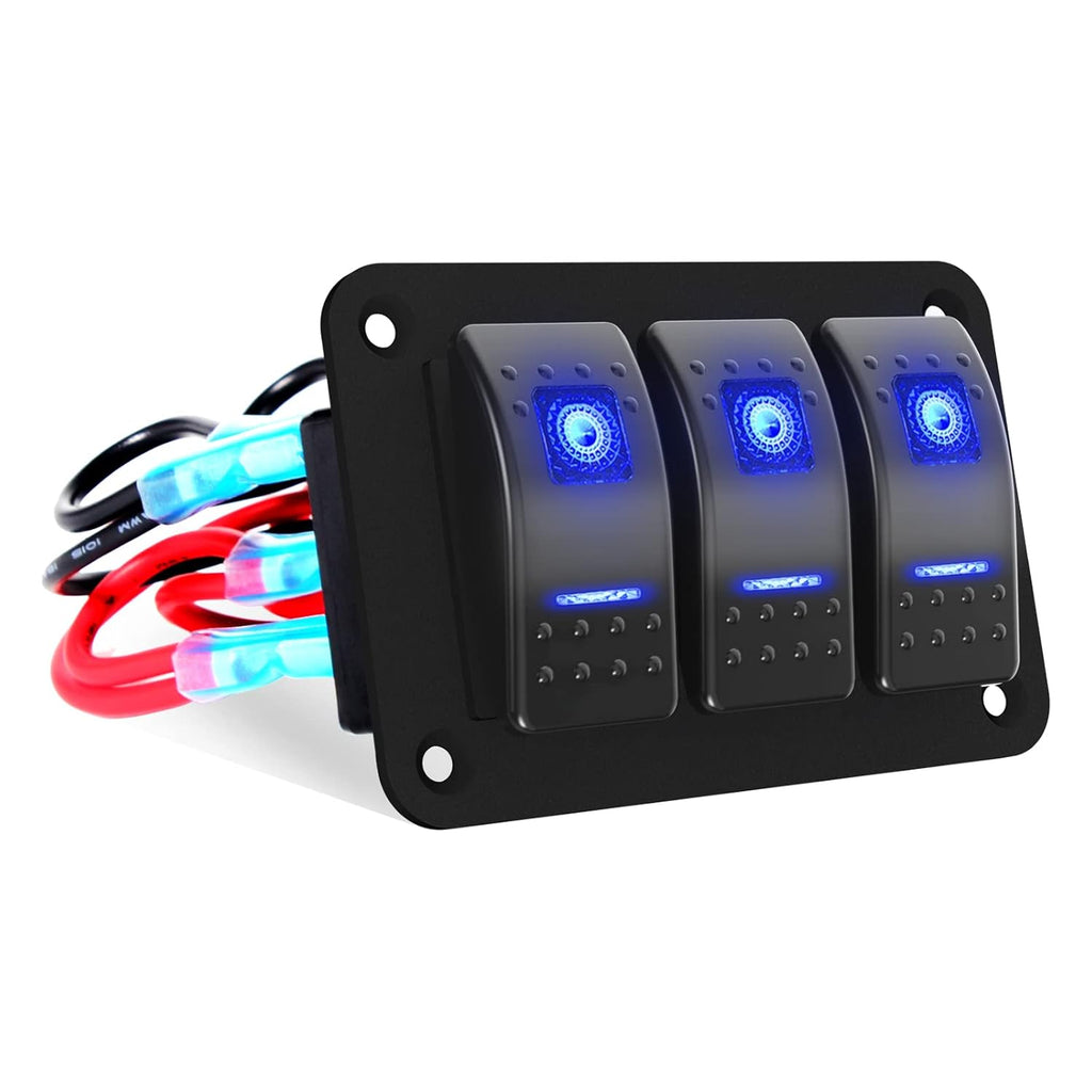 3 Gang Waterproof Aluminum Toggle Switch Panel V471789