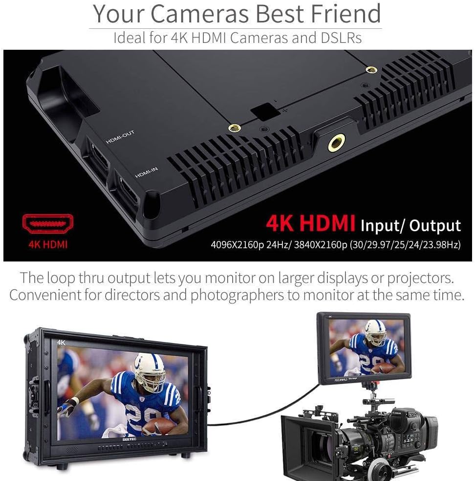 7 Inch 2200nit DSLR Camera Field Monitor Full HD 4K HDMI F6666