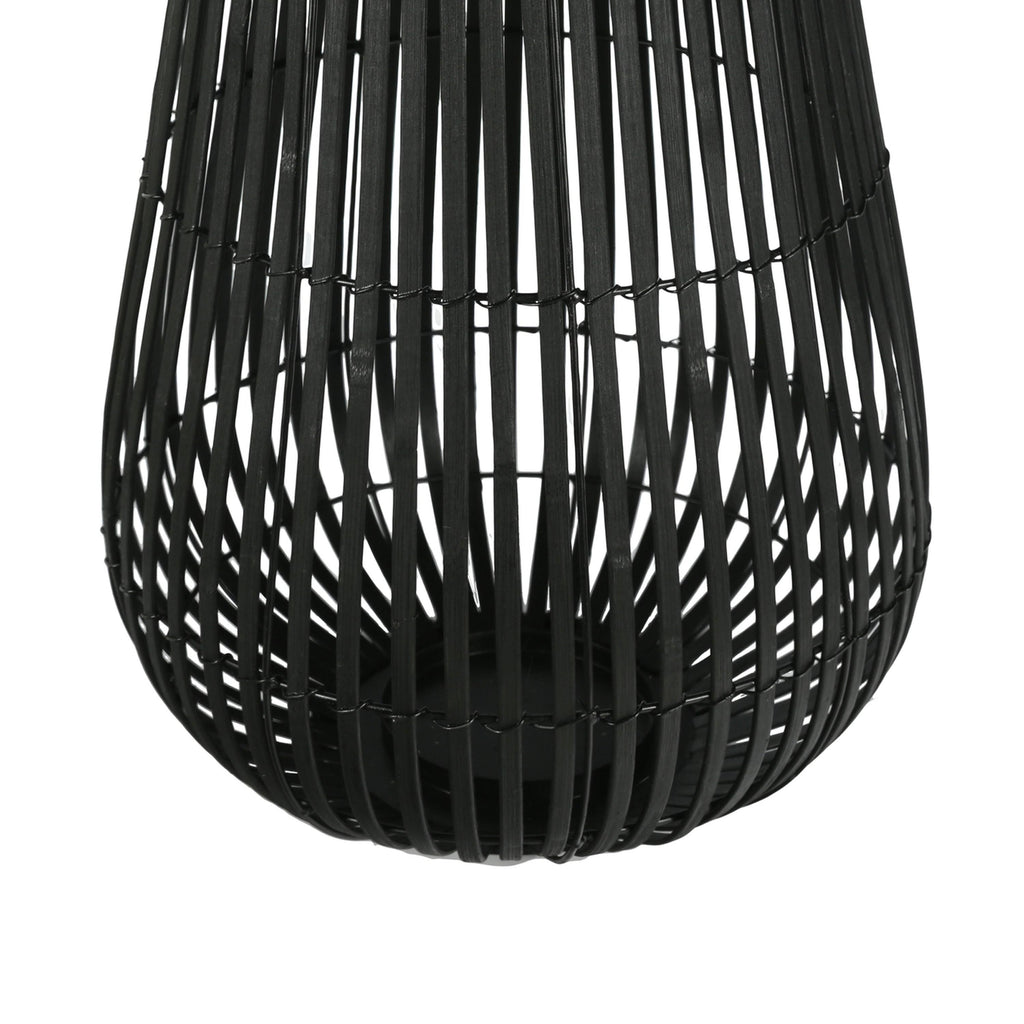 Black Tear Drop Shaped Metal Frame Lantern F5198