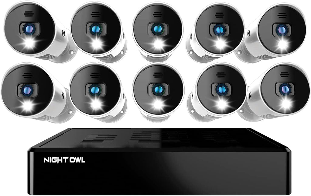 16 Channel Bluetooth Video Home Security Camera System with 12 Wired 1080p HD Indoor/Outdoor Spotlight Cameras with Audio and 1TB Hard Drive C959