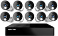 16 Channel Bluetooth Video Home Security Camera System with 12 Wired 1080p HD Indoor/Outdoor Spotlight Cameras with Audio and 1TB Hard Drive C959