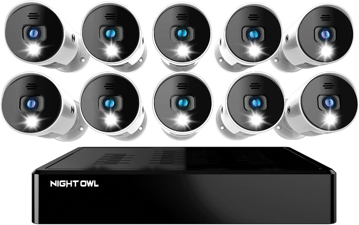 16 Channel Bluetooth Video Home Security Camera System with 12 Wired 1080p HD Indoor/Outdoor Spotlight Cameras with Audio and 1TB Hard Drive C959