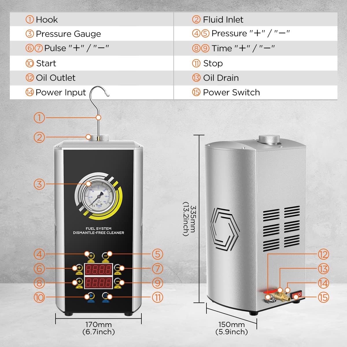 Car Fuel Injector Cleaner with Built-in Air Pump Y73652