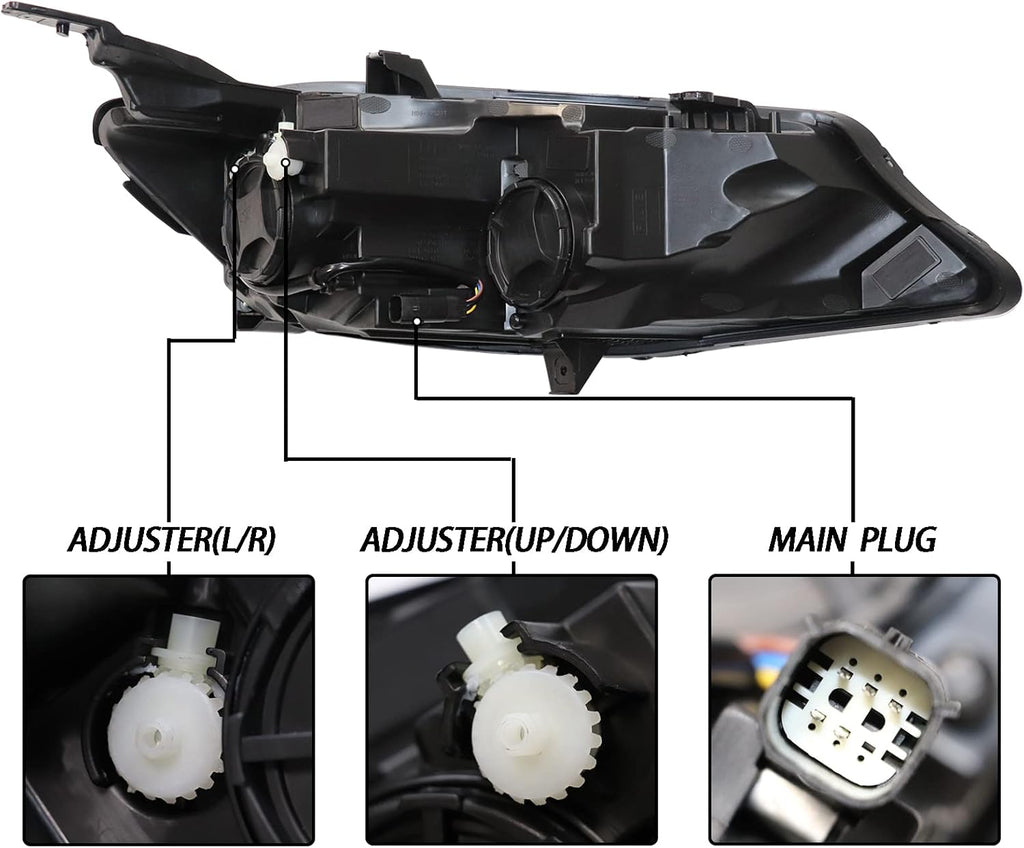 Headlights Assembly Driver Side Plastic Housing Polycarbonate Lens Y796933