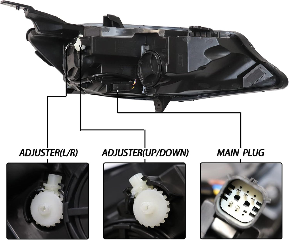 Headlights Assembly Driver Side Plastic Housing Polycarbonate Lens Y796933