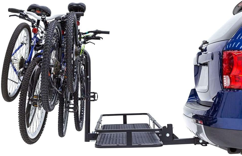 Steel Basket Cargo Carrier with Bike Rack, Fits 4 Bikes A537879