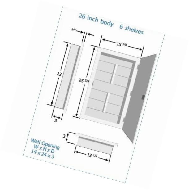26x22 Broad Bevel Medicine Cabinet H312