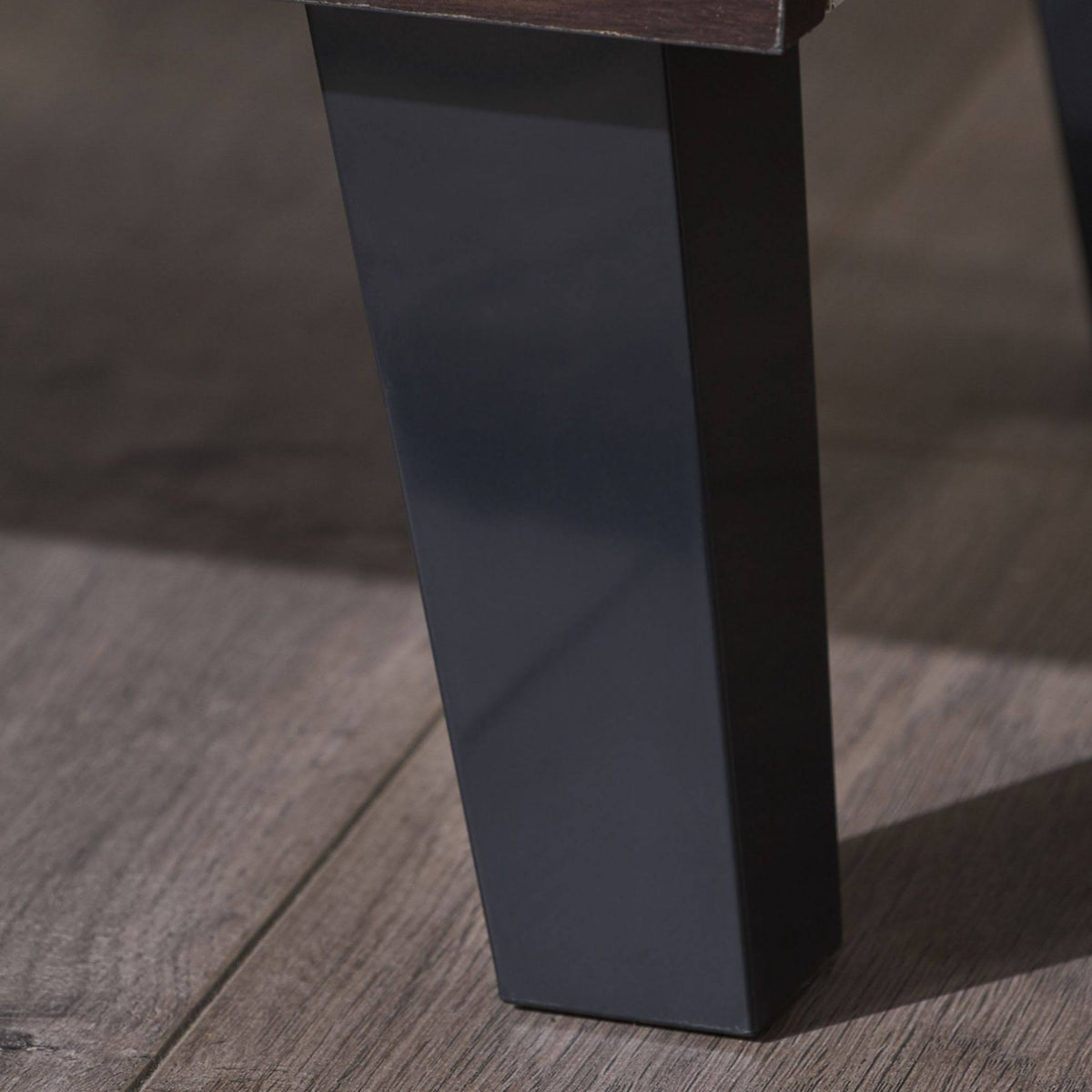 Black and Walnut Brown 3 Shelves Cabinet Q802093