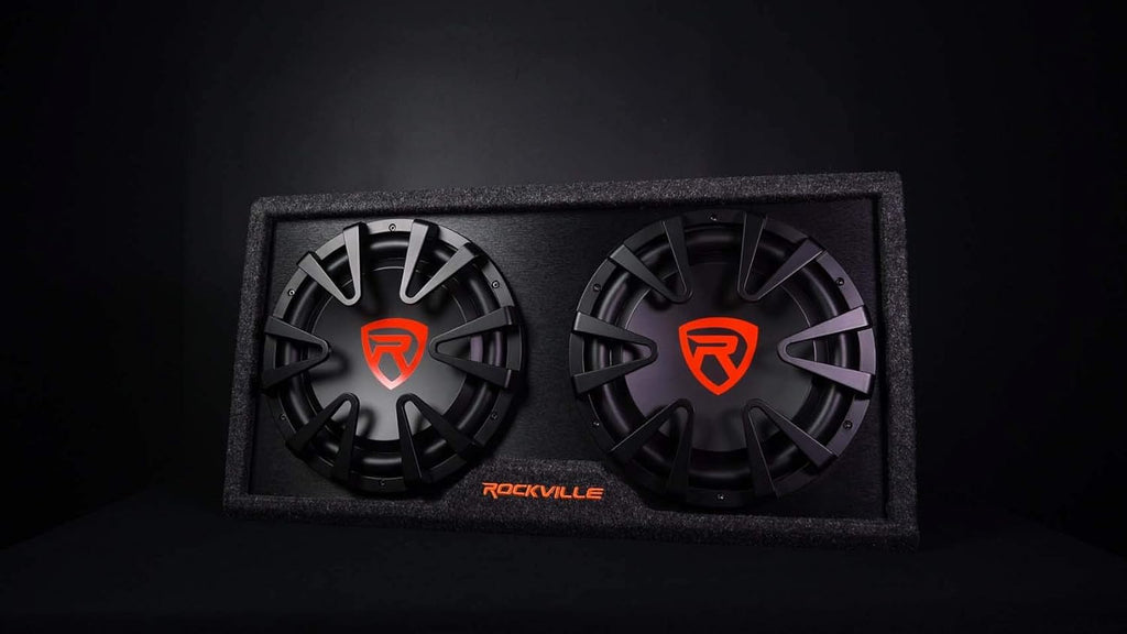12 inch Vented Powered Car Subwoofer Enclosure 2000 Watt with 4 Gauge Amp Wiring Kit X69793
