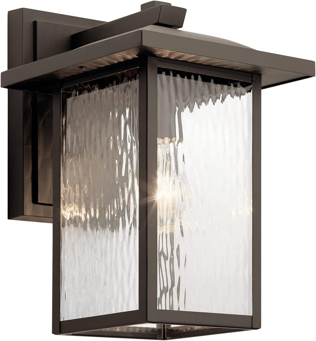 1 Light Outdoor Wall Light with Clear Water Glass E8574