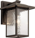 1 Light Outdoor Wall Light with Clear Water Glass E8574