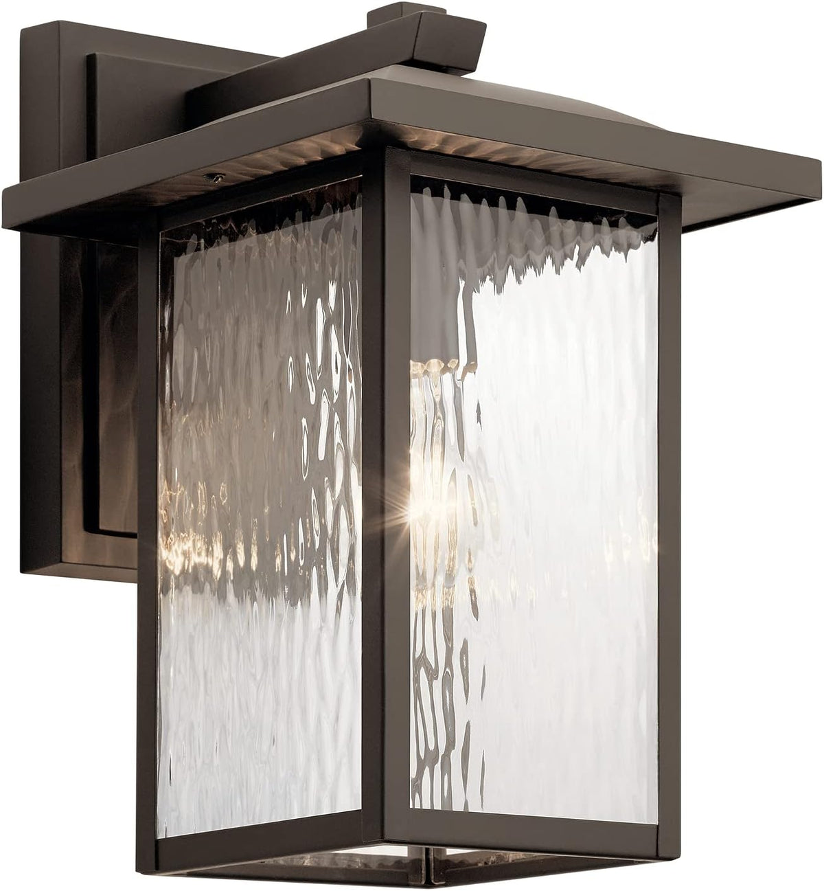 1 Light Outdoor Wall Light with Clear Water Glass E8574