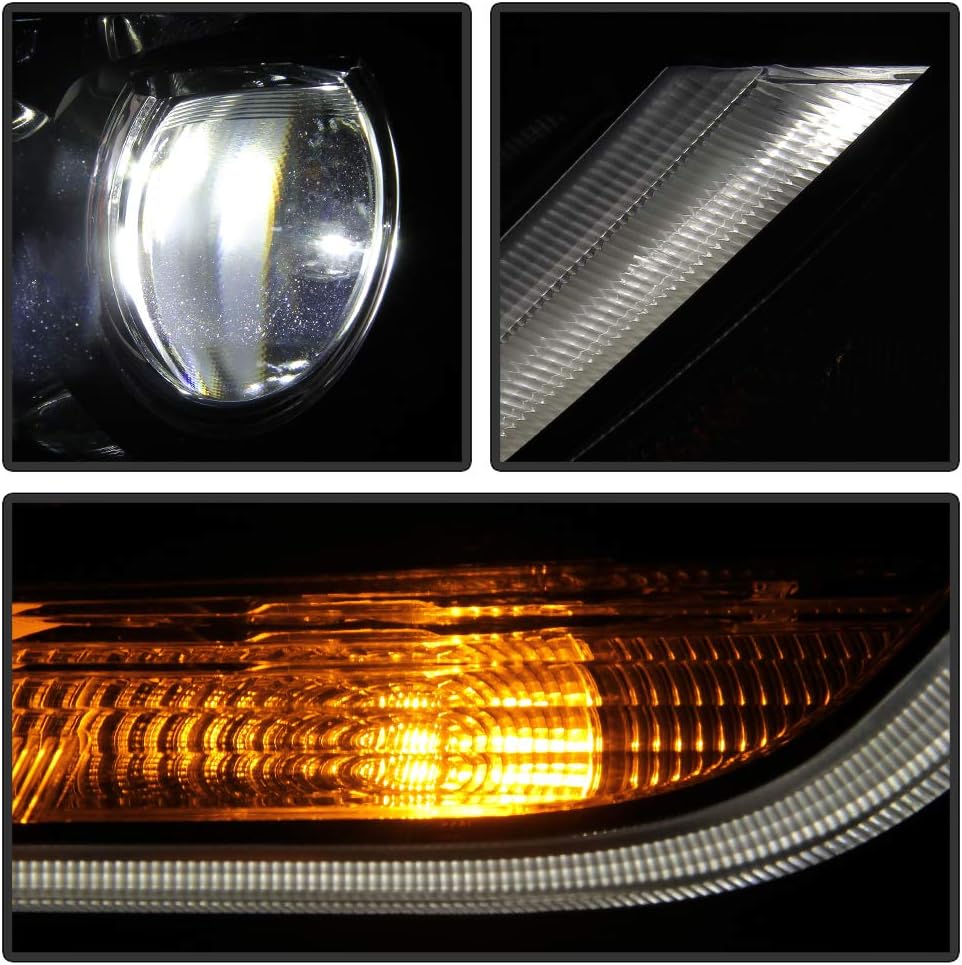 LED DRL Projector Headlights Assembly Pair Set Left+Right F297