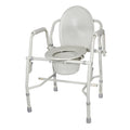 Steel Drop Arm Commode with Padded Arms F659