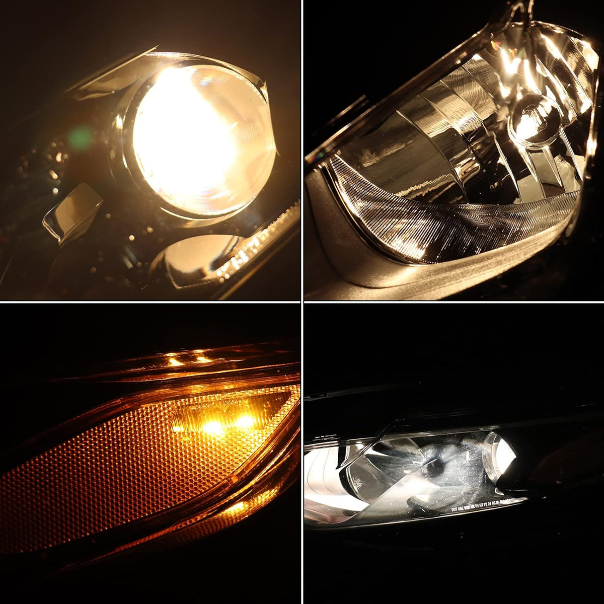 Headlights Assembly Driver Side Plastic Housing Polycarbonate Lens Y796933