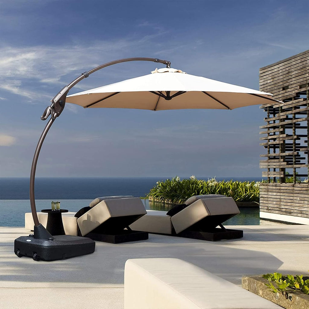 12 FT Aluminum Offset Cantilever Umbrella with Base G317425