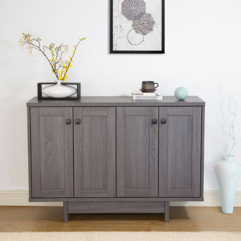 47x22W Distressed Grey Sideboard Storage Cabinet C390745