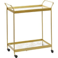 Gold Metal Contemporary Bar Cart Z80908