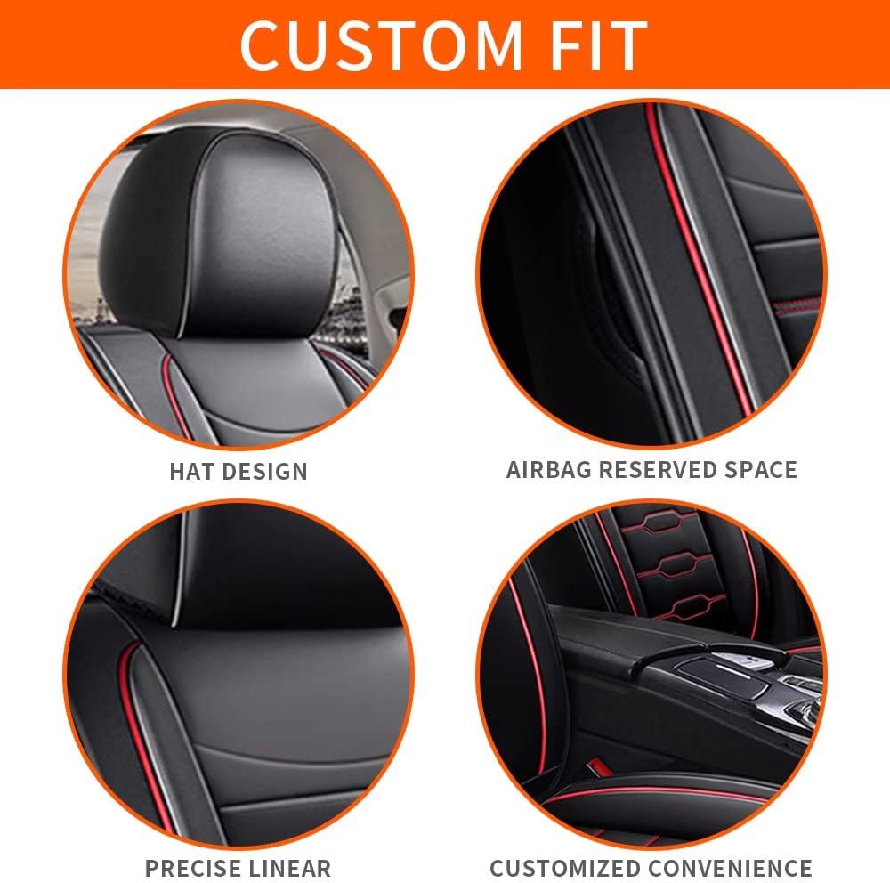 Faux Leather Car Seat Covers Full Set T163