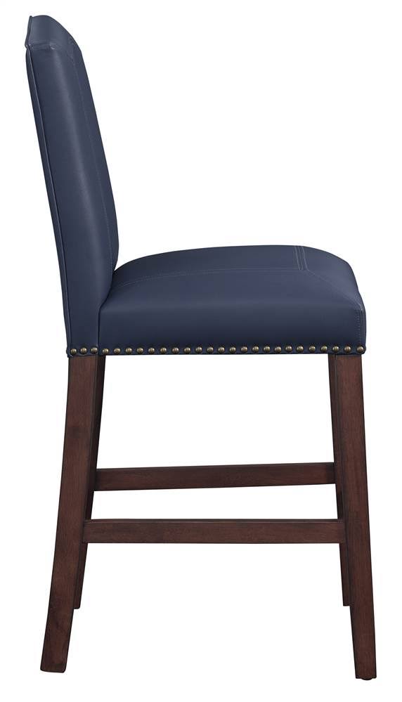 Navy Bonded Leather Counter Stool Z864