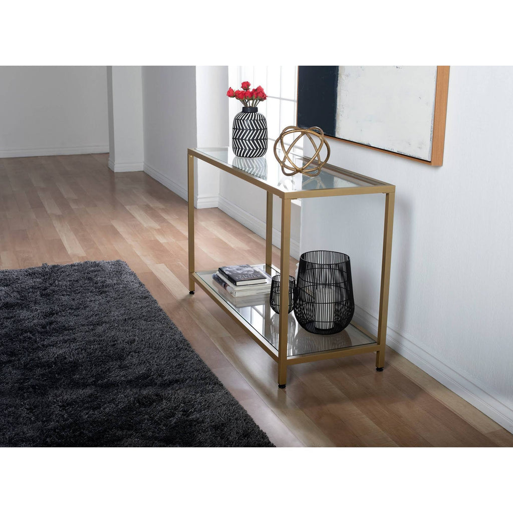 47x22 Gold Glass Console Table X47244