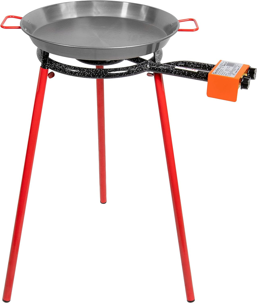 16 Inch Carbon Steel Paella Pan Set with Burner Q42020