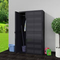 Black Outdoor Storage Shed with 4 Shelves R394