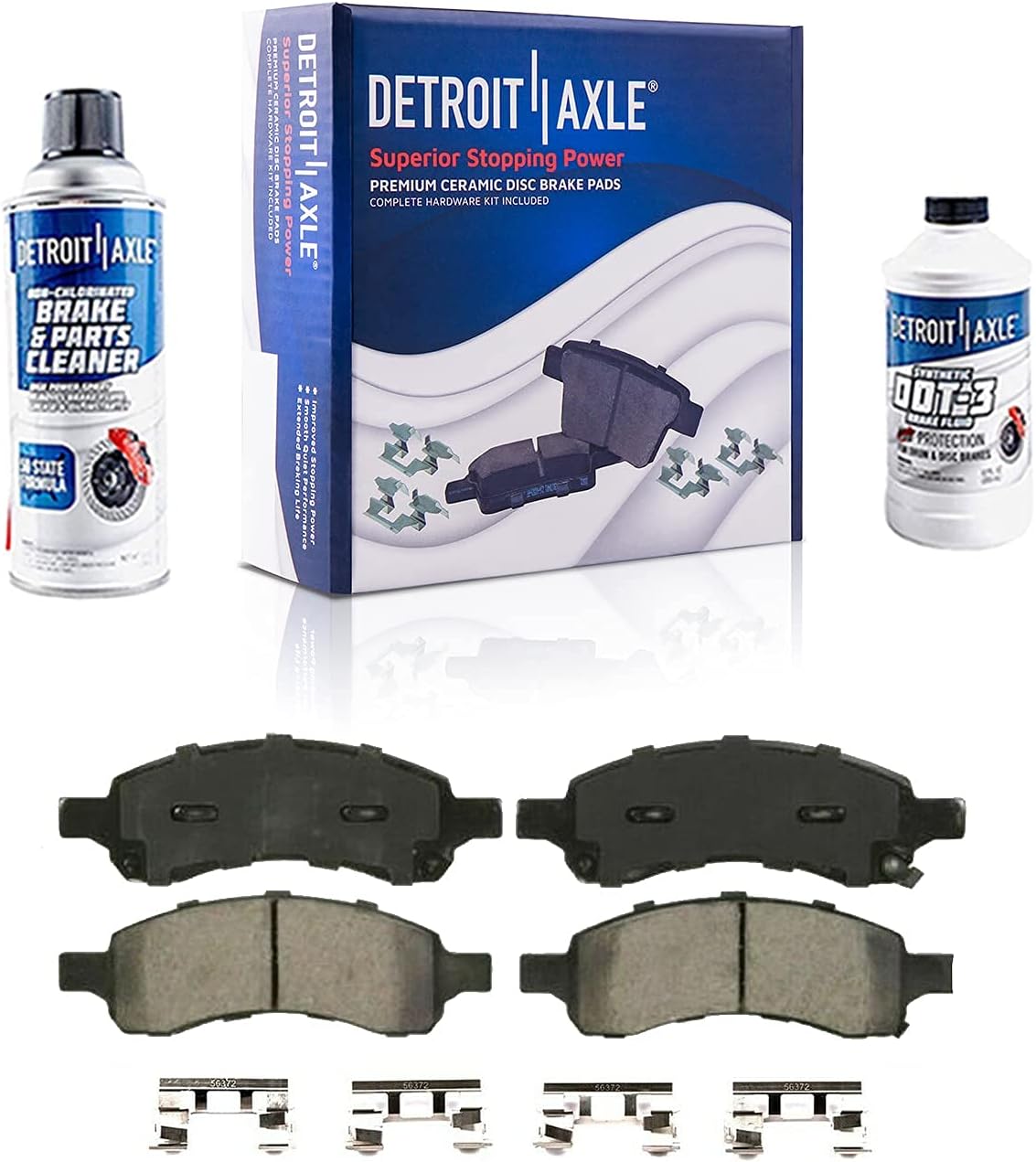 Front Rear Disc Rotors + Brake Pads 10pc Set K963371