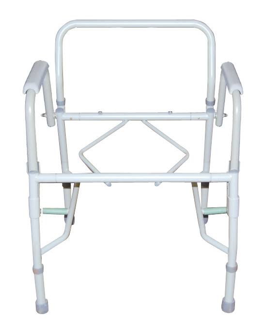 Steel Drop Arm Commode with Padded Arms F659