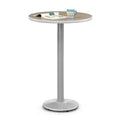 30x22 Cafe Height Table Cherry Laminate Top Gray Edge Silver Base I124