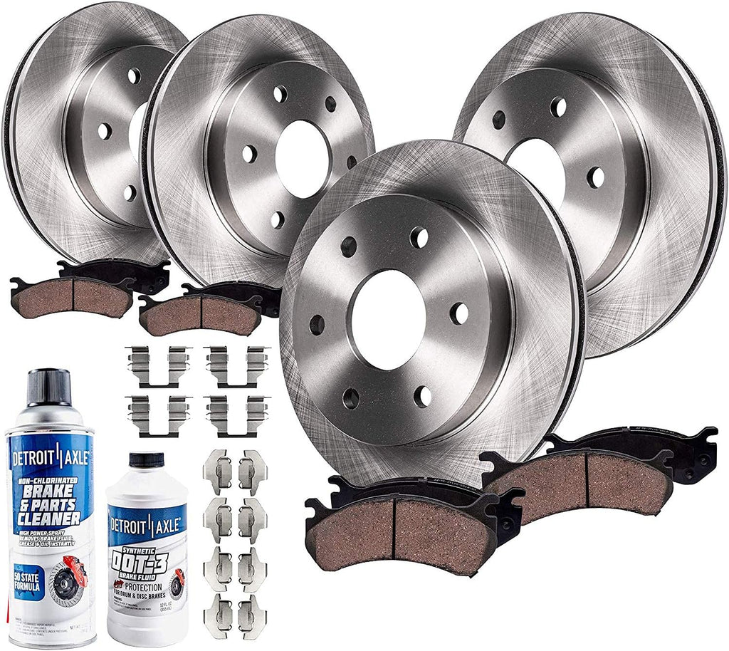 Front Rear Disc Rotors + Brake Pads 10pc Set K963371