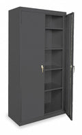 Black Commercial Storage Cabinet, 78 in H x 36 in W x 24 in D, Assembled Q8240