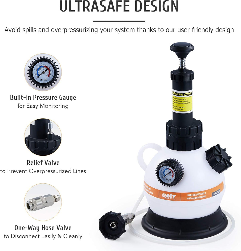 Brake Bleeder Kit with Hand Pump and Adapter O5112