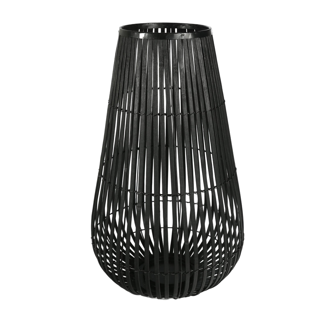 Black Tear Drop Shaped Metal Frame Lantern F5198