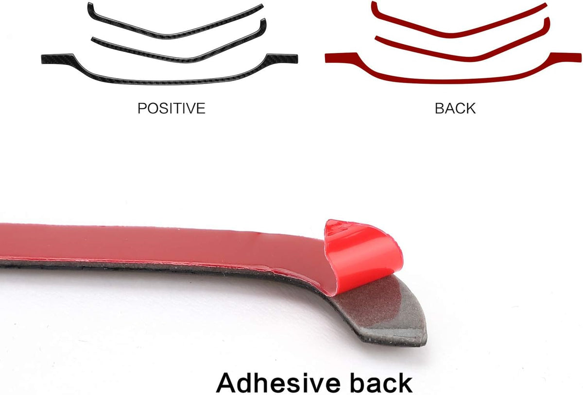 Carbon Fiber Dashboard Instrument Panel Sticker 3PCS L4635