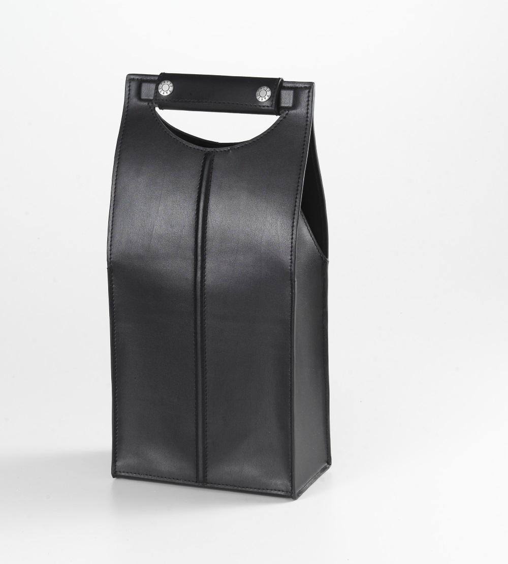 Leather Two Bottle Carrier X67749