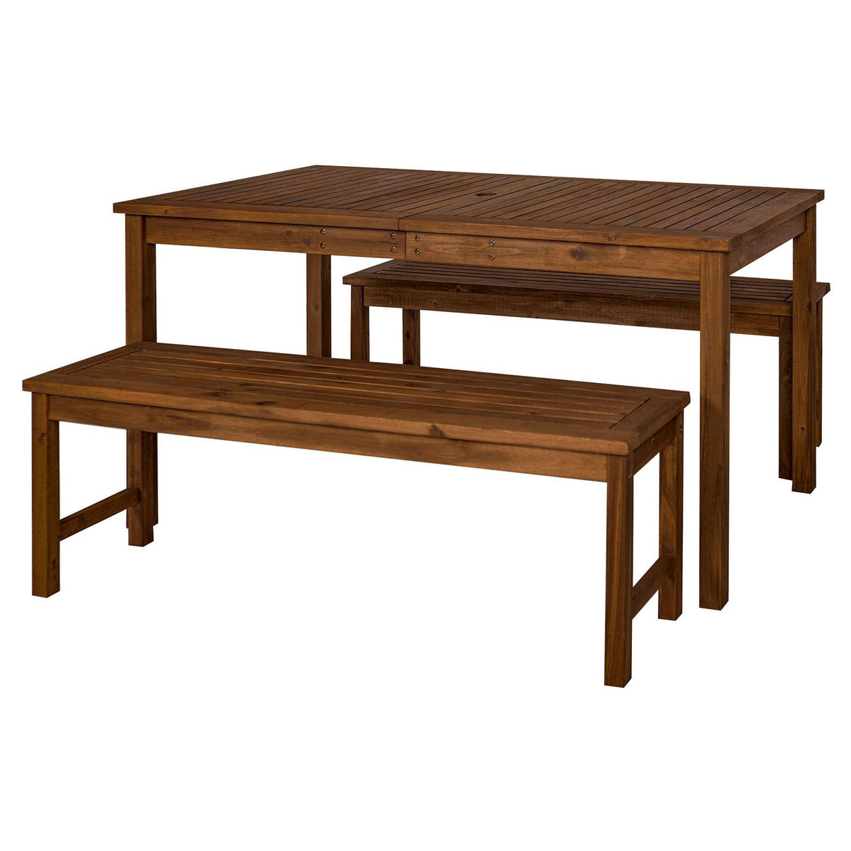 Acacia Wood 3 Piece Patio Dining Set B357258