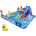 Inflatable Water Slide Park with 2 Slides Splash Pool G506081