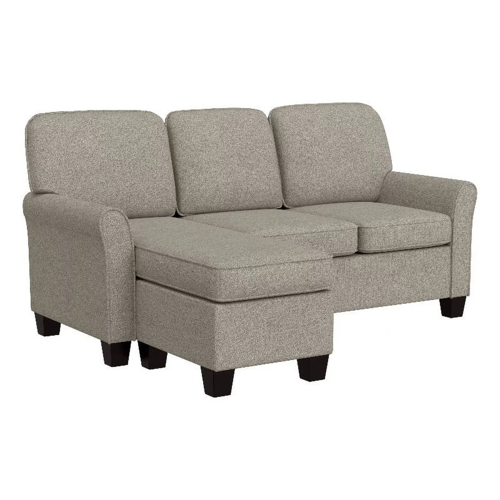 Reversible Sectional Chaise Greige Brown Fabric Q53179