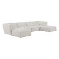 Cream Linen Textured Modular Sectional C867