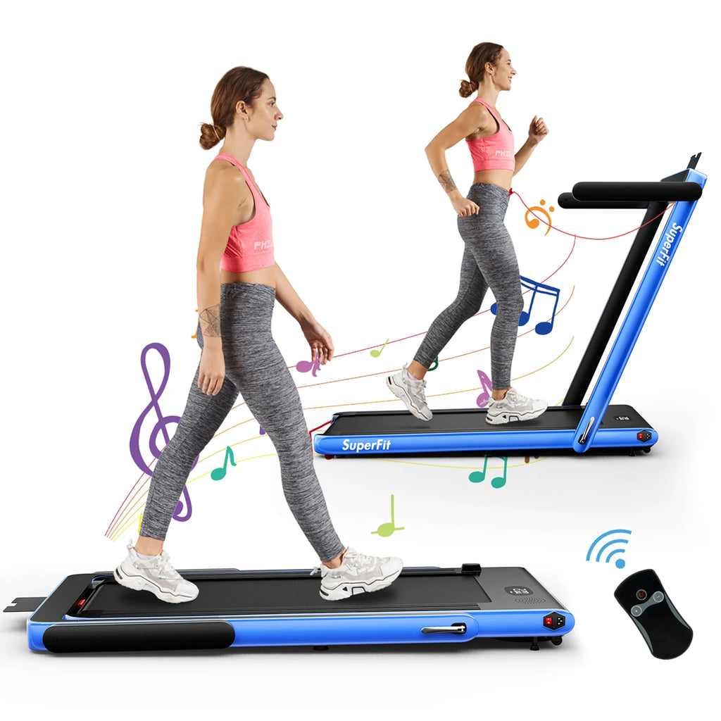 2.25HP Folding Treadmill with Remote Control Black L5116