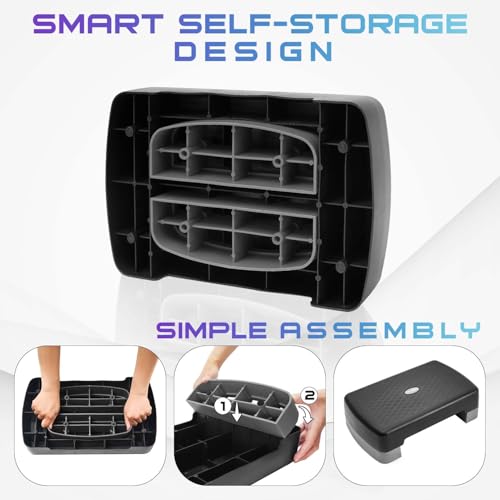 Adjustable Height Aerobic Exercise Step Platform with 2 Risers H726002