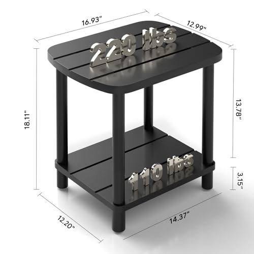 2-Tier Small Outdoor Side Table Y38214