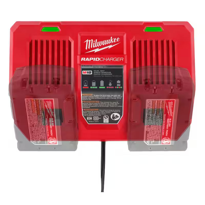 18-Volt Lithium-Ion Dual Bay Rapid Battery Charger with 12.0Ah Battery Pack Z6839