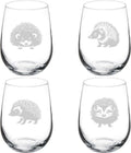 Set Of 4 Stemless Wine Glass S50382