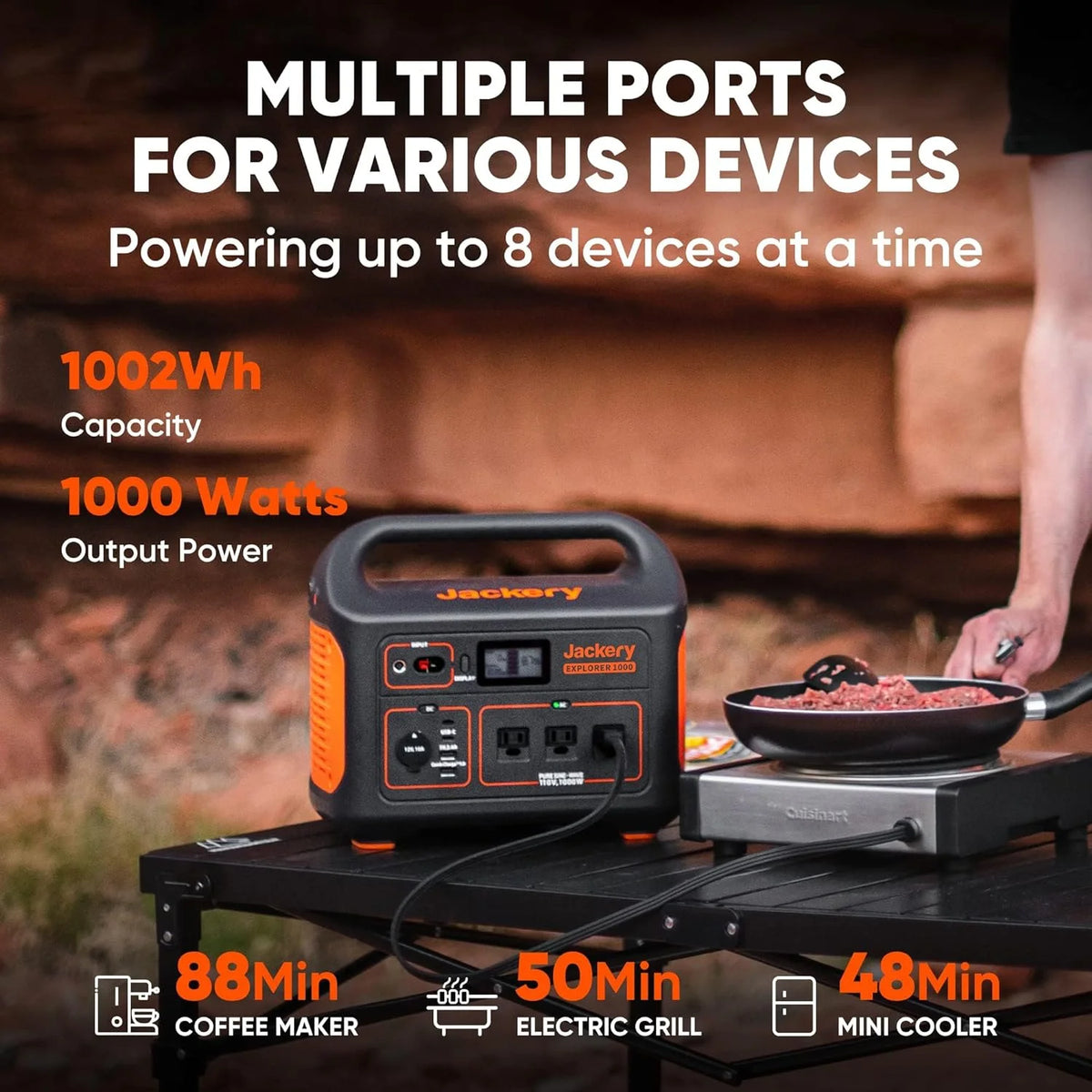 1002Wh Portable Power Station with 100W Solar Panels G255