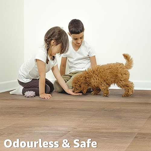 Peel and Stick Vinyl Floor Tiles 30-Pack 12 x 12 inch Self Adhesive Waterproof Taupe Ash J5452