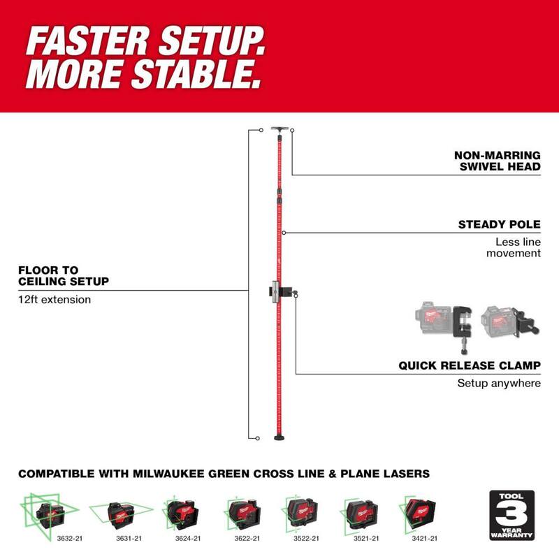 Cross Laser with Telescoping Laser Pole G20176