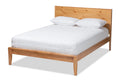 Natural Oak Pine Wood Platform Bed L390