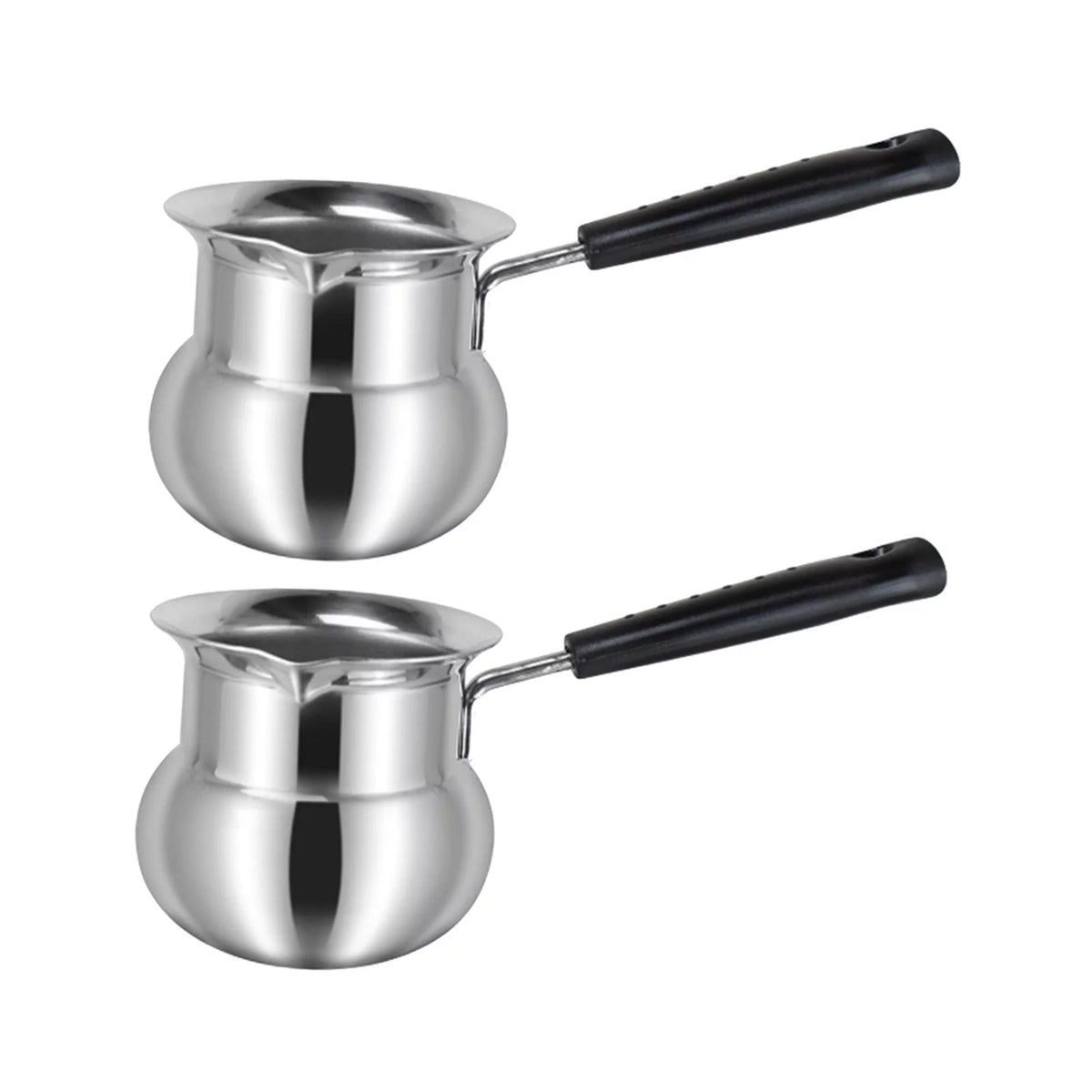900ml Hammered Stainless Steel Turkish Coffee Pot with Handle P42762